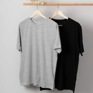 Basic T shirt - Washed Charcoal, Large